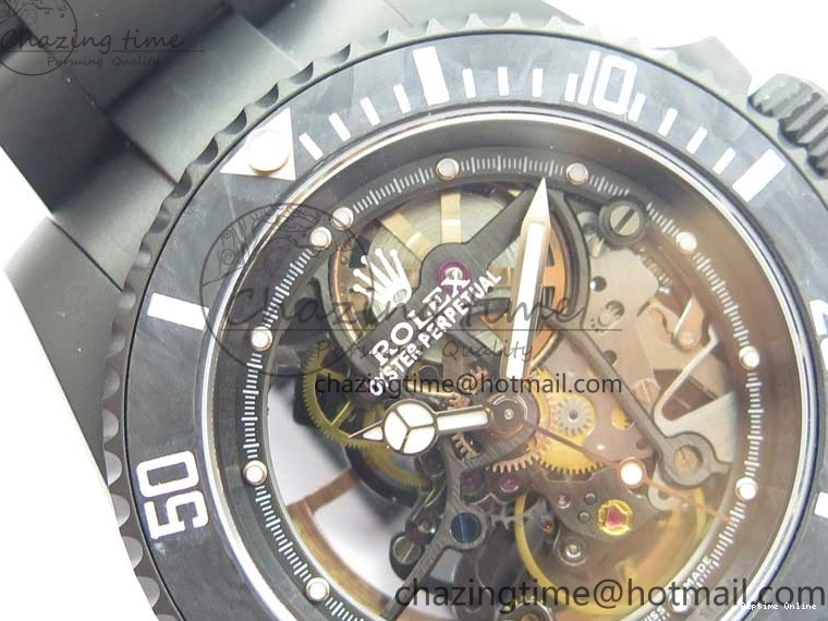 0523 Submariner 116610 Andrea Pirlo DLC ROF Best Edition Carbon Bezel on Skeleton DIal SA QuickDry 2790